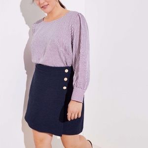 LOFT Button Wrap Skirt